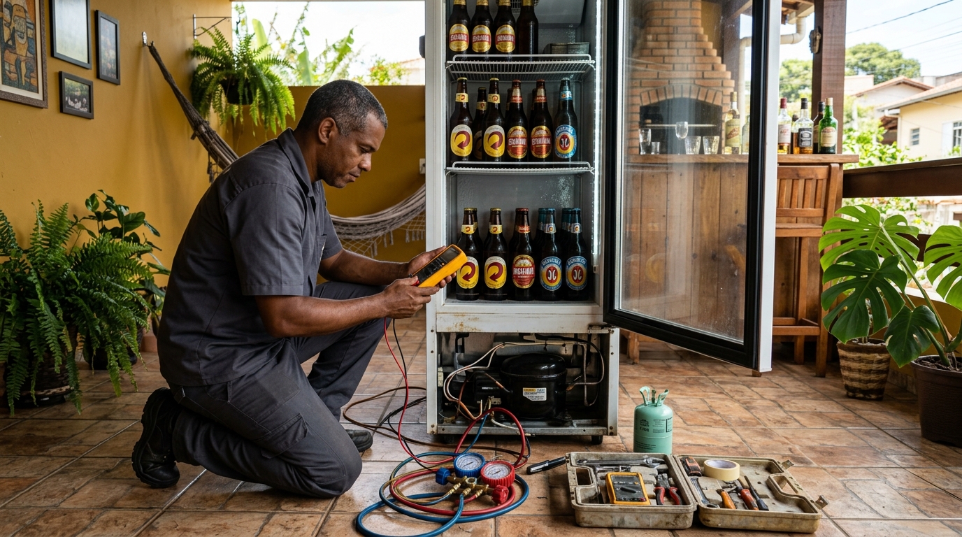 Conserto de placa eletrônica de cervejeira no PTB, Betim‑MG