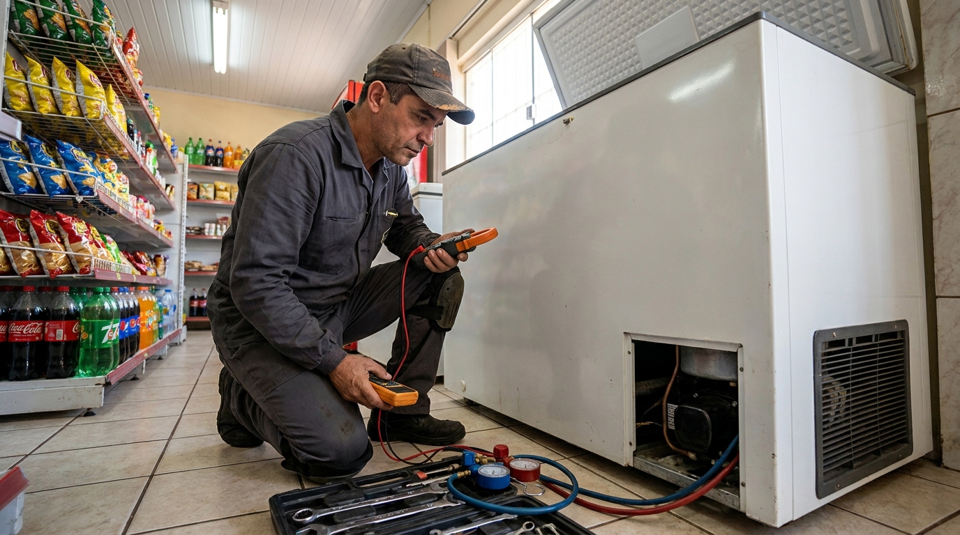 Conserto de placa eletrônica de freezer no Centro, Betim‑MG